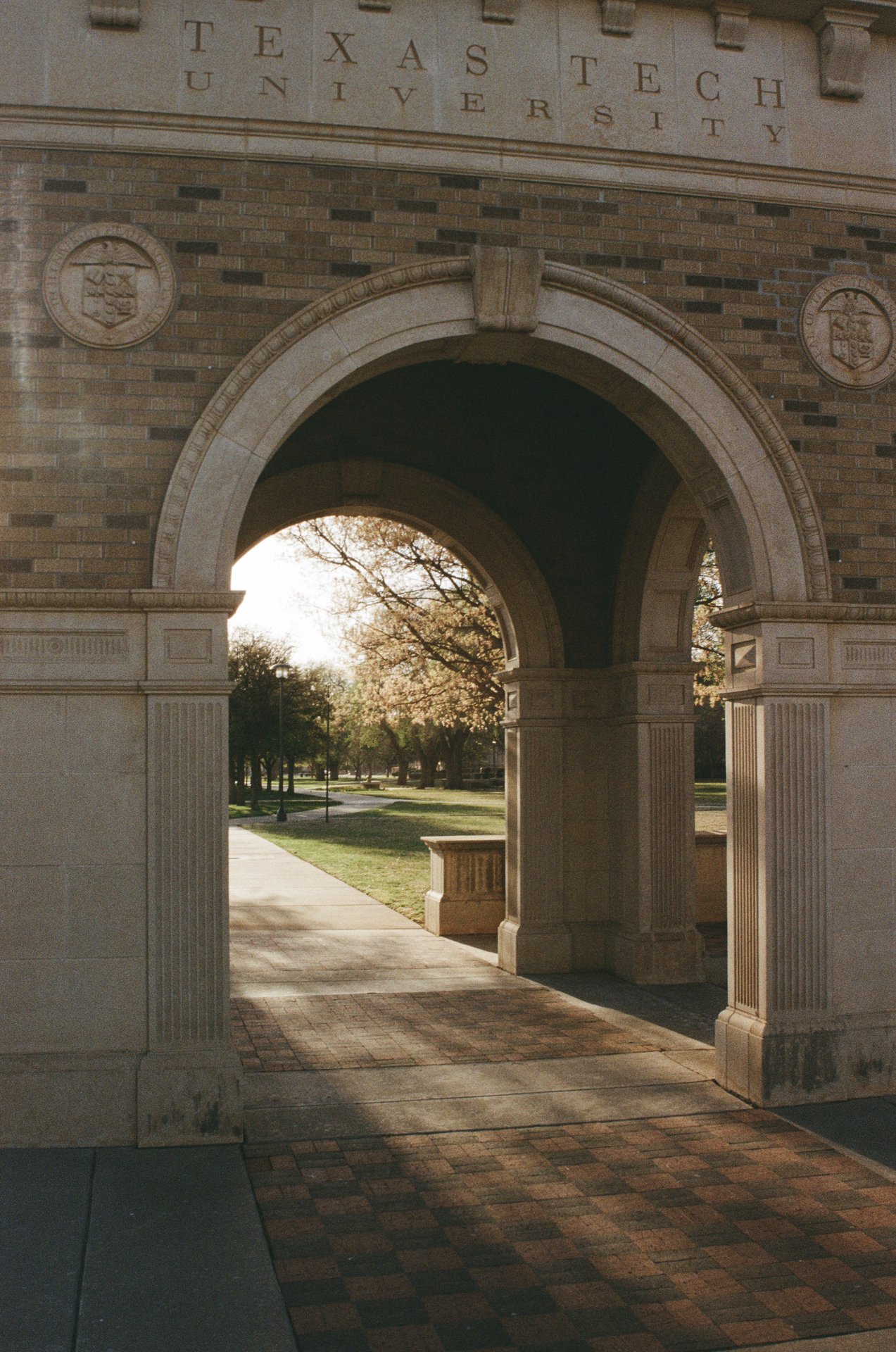 Texas Tech Arch Golden Light